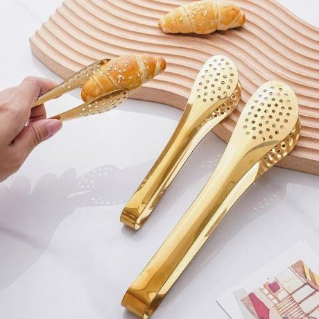 Stainless Steel Mini Food Serving Tong Clip Home