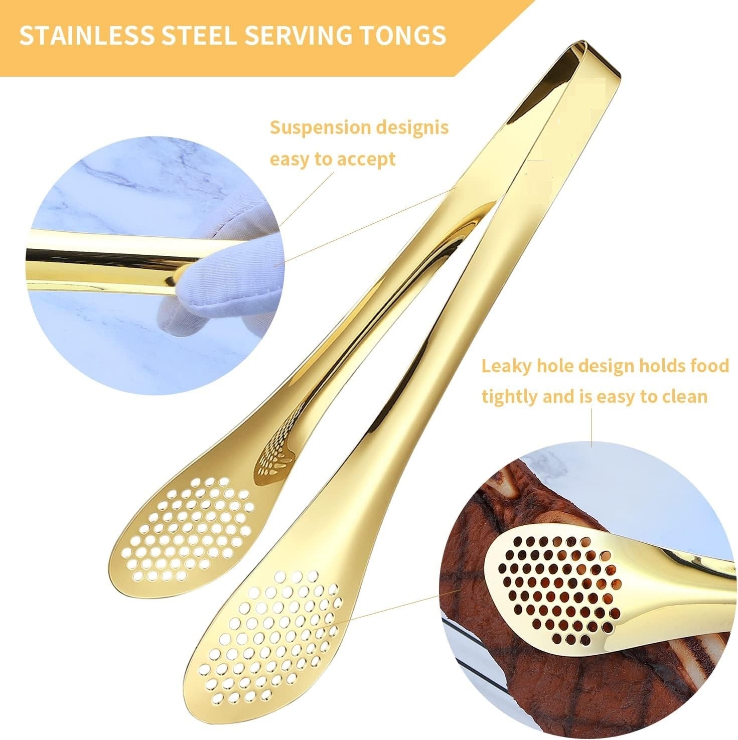 Stainless Steel Mini Food Serving Tong Clip Home